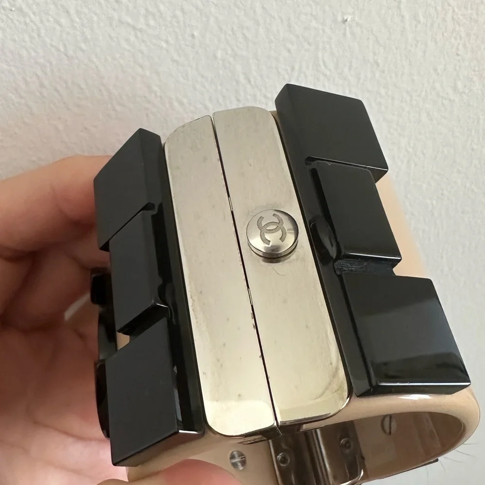 Chanel Boy Brick Cuff Tags and Full Set Karl Lagerfeld - Picture 5 of 11